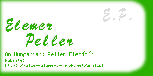 elemer peller business card